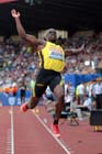 JJ Jegede in the long jump at the Sainsbury's British Championships, Birmingham.